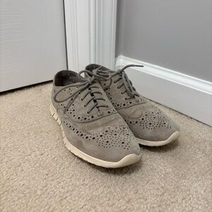 Cole Haan ZEROGRAND gray suede wingtip oxfords- size 6